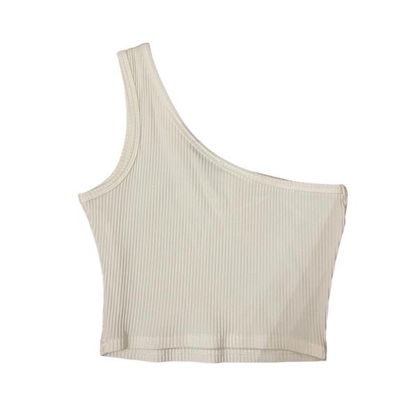 white one-shoulder top - Picture 2 of 2